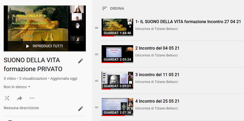 Suono della vita Youtube